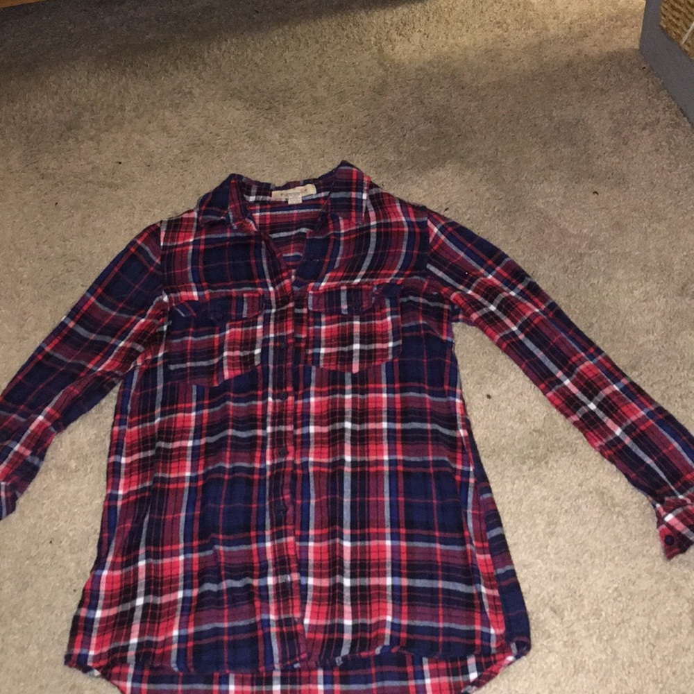 Long flannel top